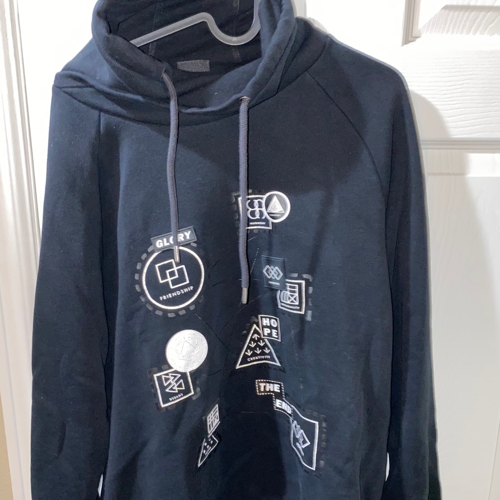 Black Divided Hoodie